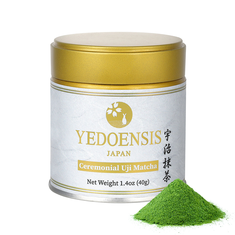 YEDOENSIS Ceremonial Uji Matcha - Authentic Japanese Green Tea Ceremonial Uji Matcha Powder, Vegan Gluten-Free (40g)