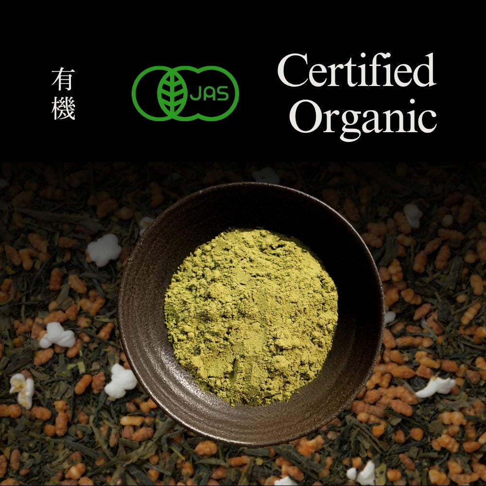 YEDOENSIS Genmaicha Powder - Organic Japanese Green Tea with Roasted Brown Rice Powder (100g)