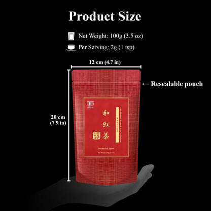 YEDOENSIS Wakocha Powder - Organic Japanese Black Tea Powder (100g)