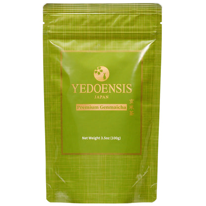 YEDOENSIS Premium Genmaicha - Authentic Japanese Green Tea & Roasted Brown Rice Genmaicha Powder (100g)