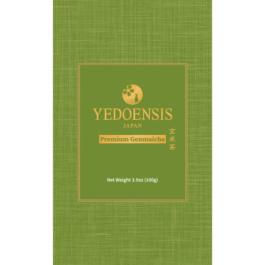 YEDOENSIS Premium Genmaicha - Authentic Japanese Green Tea & Roasted Brown Rice Genmaicha Powder (100g)