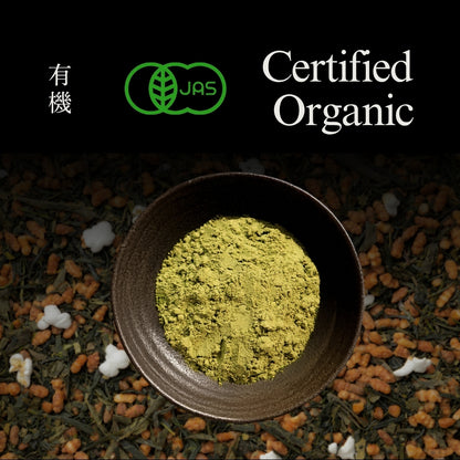YEDOENSIS Genmaicha Powder - Organic Japanese Green Tea with Roasted Brown Rice Powder (40g)