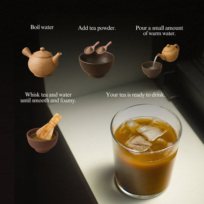 YEDOENSIS Hojicha Powder - Organic Japanese Roasted Green Tea Stem Powder (40g)