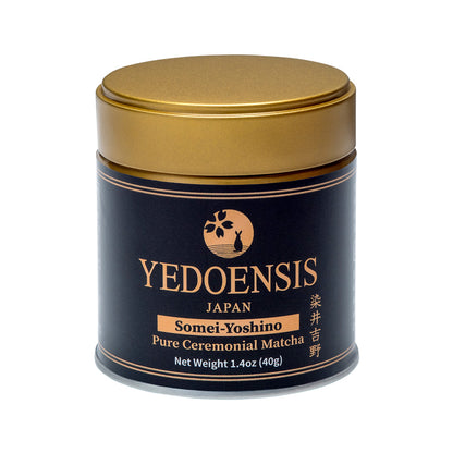 YEDOENSIS Pure Ceremonial Matcha "Somei-Yoshino" - Authentic Japanese Green Tea Ceremonial Matcha Powder (40g)