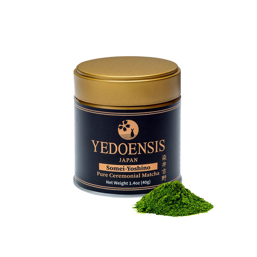 YEDOENSIS Pure Ceremonial Matcha "Somei-Yoshino" - Authentic Japanese Green Tea Ceremonial Matcha Powder (40g)