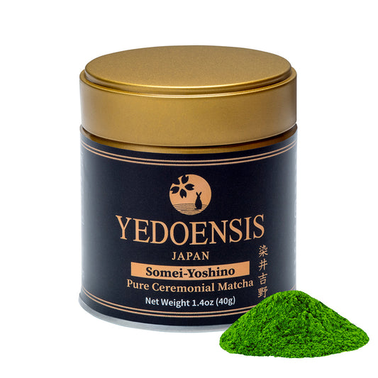 YEDOENSIS Pure Ceremonial Matcha "Somei-Yoshino" - Authentic Japanese Green Tea Ceremonial Matcha Powder (40g)