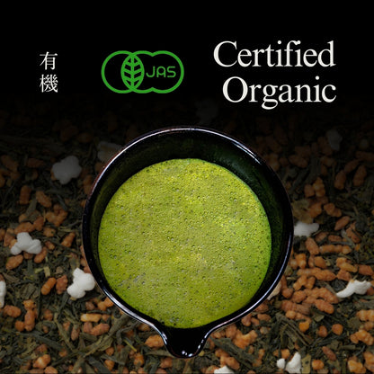 YEDOENSIS Genmaicha Powder - Organic Japanese Green Tea with Roasted Brown Rice Powder (100g)