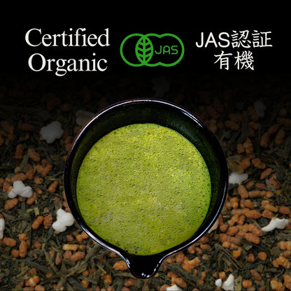YEDOENSIS Genmaicha Powder - Organic Japanese Green Tea with Roasted Brown Rice Powder (100g)