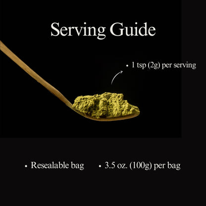 YEDOENSIS Genmaicha Powder - Organic Japanese Green Tea with Roasted Brown Rice Powder (100g)