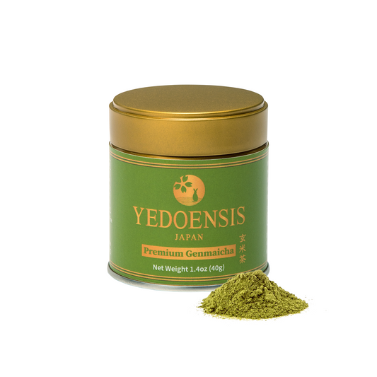 YEDOENSIS Premium Genmaicha - Authentic Japanese Green Tea with Roasted Brown Rice Genmaicha Powder (40g)