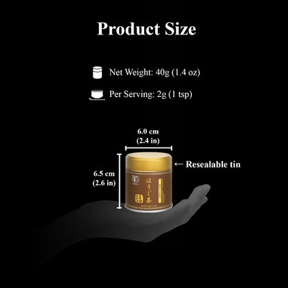 YEDOENSIS Hojicha Powder - Organic Japanese Roasted Green Tea Stem Powder (40g)