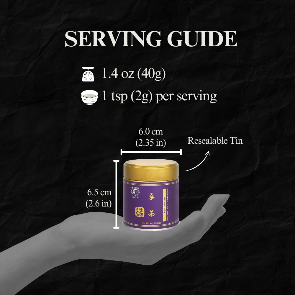 YEDOENSIS Kuwacha Powder - Organic Japanese Mulberry Tea Powder (40g)