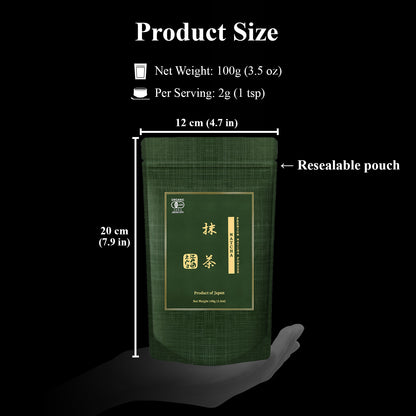 YEDOENSIS Matcha - Organic Japanese Green Tea Premium Matcha Powder (100g)