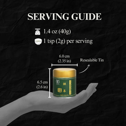 YEDOENSIS Matcha - Organic Japanese Green Tea Premium Matcha Powder (40g)