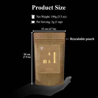 YEDOENSIS Mugicha Powder - Organic Japanese Barley Tea Powder (100g)