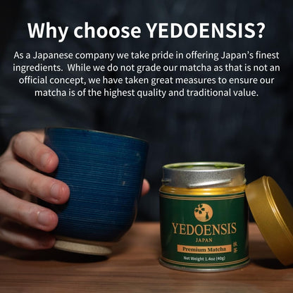 YEDOENSIS Premium Matcha - Authentic Japanese Green Tea Matcha Powder (100g)