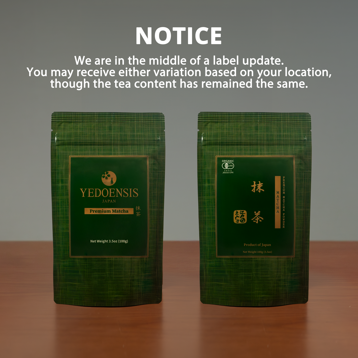 YEDOENSIS Premium Matcha - Organic Japanese Green Tea Matcha Powder (100g)