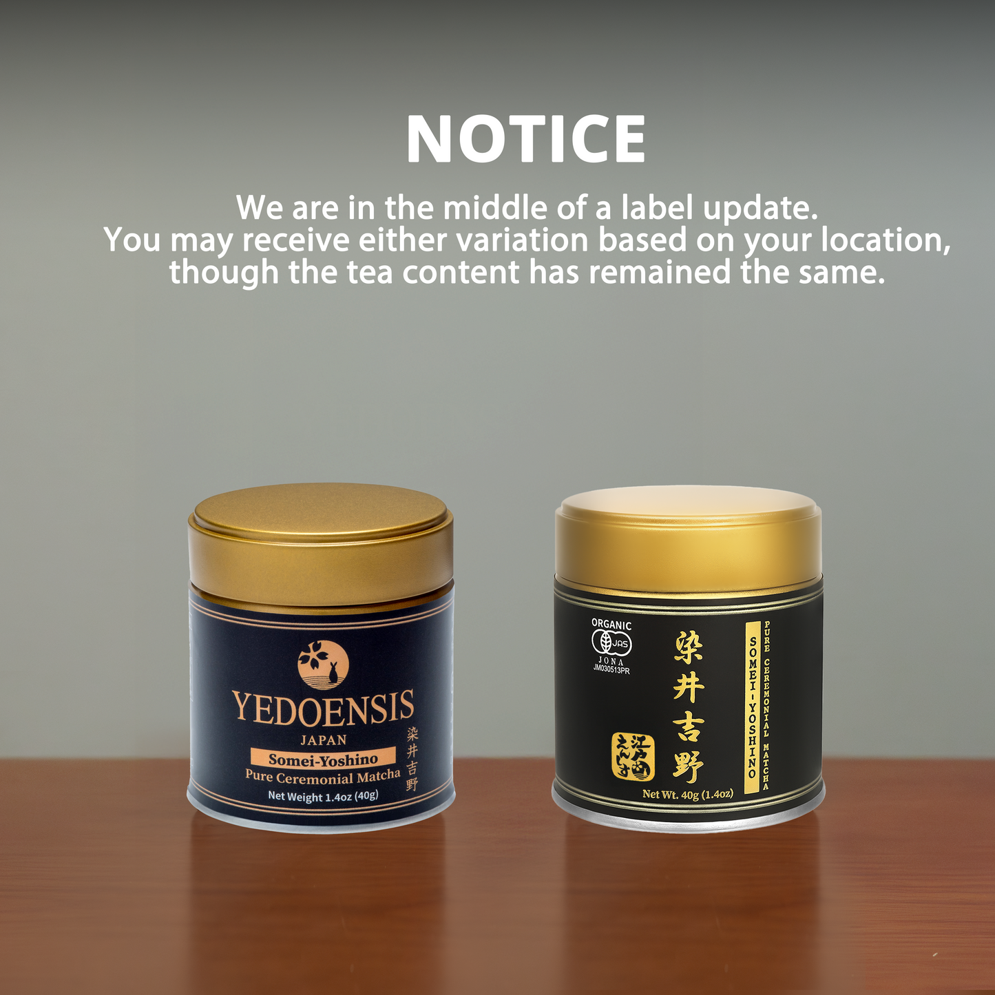 YEDOENSIS Pure Ceremonial Matcha "Somei-Yoshino" - Organic Japanese Green Tea Ceremonial Matcha Powder (40g)